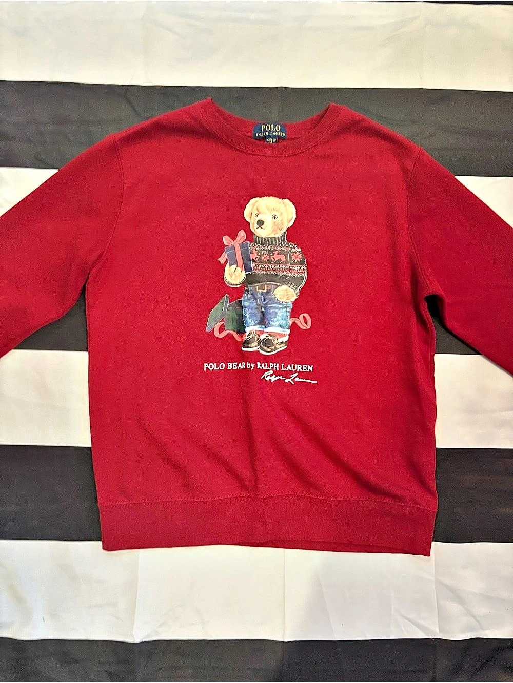 Polo Ralph Lauren Polo Bear Holiday Fleece Sweatshirt Maroon